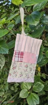 Cartuchera patchwork rosa y bordo