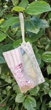 Cartuchera patchwork rosa y bordo