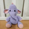 Elefante amigurumi lila