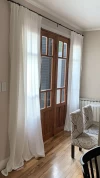 Juego de cortinas gasa de algodón (2 paños 1.4x2.2)