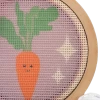 KIT PARA BORDAR EN CAÑAMAZO CON BASTIDOR - VERDURAS