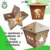 Farol navideño ecoamigable de cartón