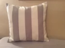 Almohadon panama a rayas beige y crudo