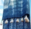 Manta Para Sillon  Pie De Cama  teñido Shibori I
