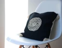 Almohadon Decorativo Mandala Aplique Tejido a mano.