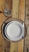 Plato de sitio Josefa de yute