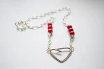 Collar Corazon Coral